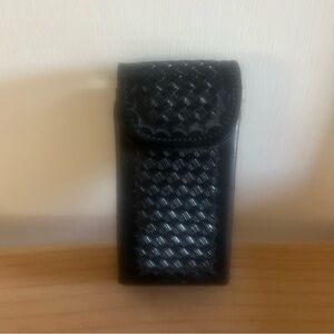 Vintage Tex Shoemaker 112TRSP Black Basketweave Double Magazine Pouch